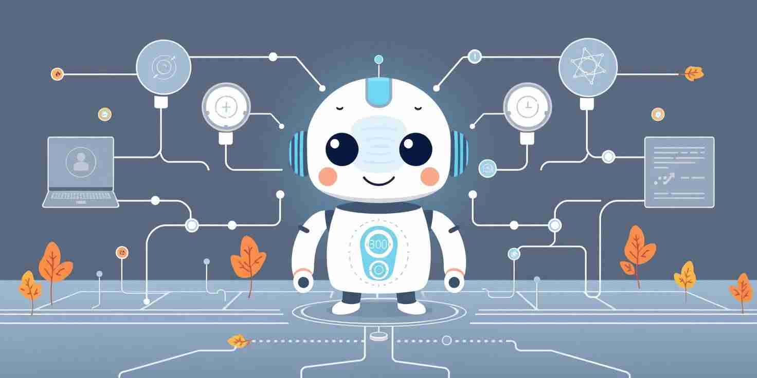 Conceptual illustration of an autonomous AI agent system